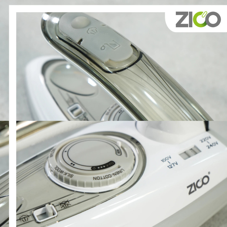 اتو ZC-2055 در کنار چمدان کوچک در حال بستهبندی