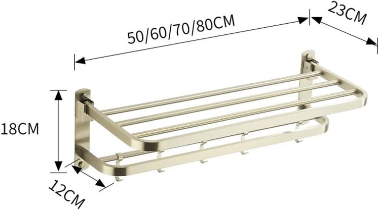 جا حوله و رخت آویز تاشو Hyshin با طراحی زیبا و متریال مرغوب SUS 304