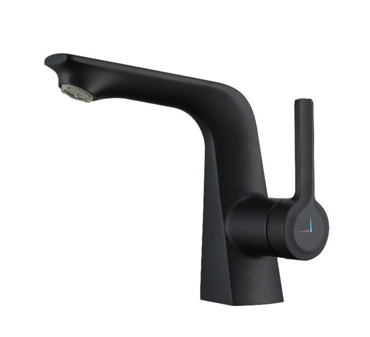 شیر روشویی Hyshin مدل 2603 با طراحی کلاسیک و پوشش کروم براق بر روی سینک سنگ.