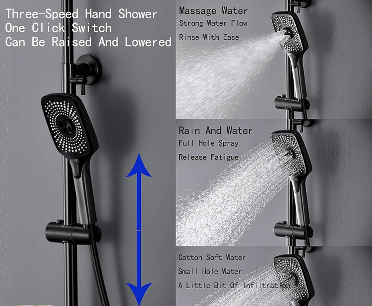 دوش چندحالته با نور خطی LED