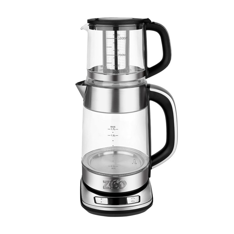 تصویر نمای نزدیک از کتری استیل چای ساز ZICO ZC-4020