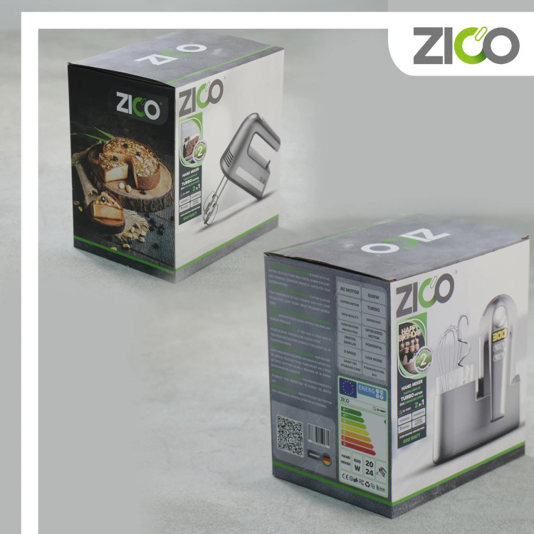 نمای نزدیک کاسه استیل همزن حرفهای زیکو