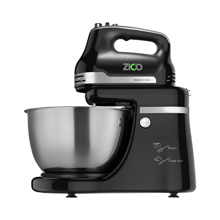 نمای نزدیک از بدنه فلزی همزن رومیزی ZICO ZC-8838 در حال کار